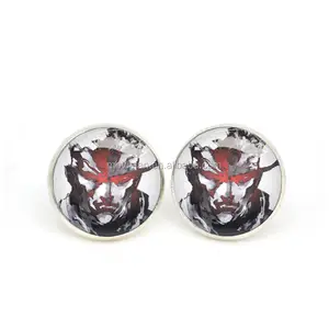 MGS Metal gear earrings Solid art Snake Glass photo earrings