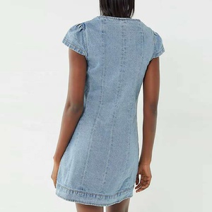 Robe d'été en jean pour femmes, tenue décontractée, à manches, tendance 2019 - Product Image 5