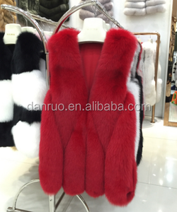 Nueva piel sintética hierba larga chaqueta de piel de zorro - Product Image 3