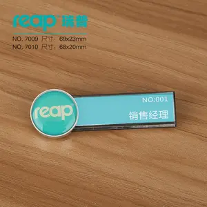 Gặt hái Trung Quốc nhà máy sản xuất an toàn Pin Tên huy hiệu withepoxy Dome cá nhân Logo tùy chỉnh tên tag với tên giấy trong kho - Product Image 2