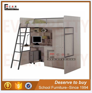 Школьная мебель двухъярусная кровать с компьютерным столом и шкафом для сна и учебы - Product Image 2