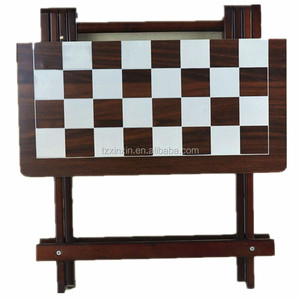 Tabela dobrável de madeira com jogos de xadrez 8771 - Product Image 2