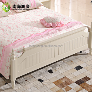 Ensemble de meubles de chambre à coucher en bois, luxueux, blanc, Style français, Shabby et Chic, vente en gros - Product Image 3
