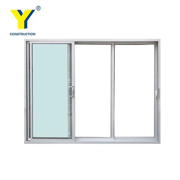 industrial window door double glass sliding door/Three Panel Sliding Glass Door