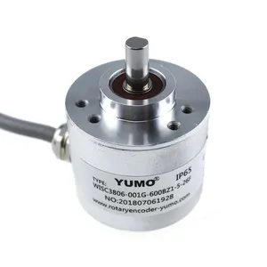 YUMO WISC3806 38mm 5-26VDC רקמת מכונת elcis 5mm תעשייתי כפולה קטן סיבובי מקודד כפתור 3600ppr