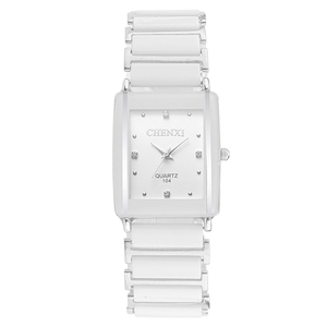 CHENXI Nuovo <span class=keywords><strong>Orologio</strong></span> al Quarzo per Coppie, Elegante <span class=keywords><strong>Orologio</strong></span> in Ceramica <span class=keywords><strong>Bianco</strong></span> e Nero, Semplice <span class=keywords><strong>Orologio</strong></span> da Polso da <span class=keywords><strong>Donna</strong></span> alla Moda con Diamanti - Product Image 3