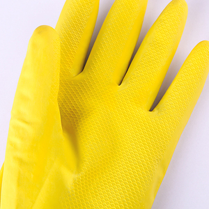 Offre Spéciale couleur Jaune longue doublés Gants En Latex naturel Pour Le <span class=keywords><strong>Ménage</strong></span> - Product Image 3