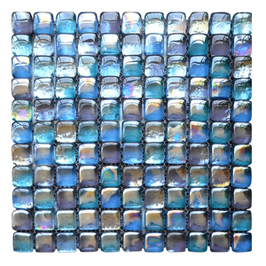 Oceanside 12x12 bleu <span class=keywords><strong>mosaïque</strong></span> de galets de verre tuile de dosseret de cuisine - Product Image 1