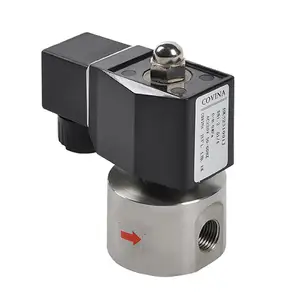 COVNA DN8 1/4 inch 2 Way 12VDC Normally Closed Stainless Steel High Pressure 200bar Solenoid Valve