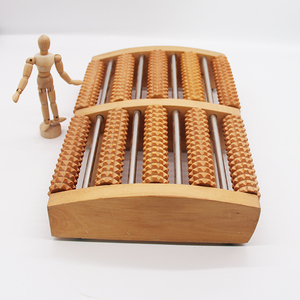 Masseur de pieds en bois à 5 rangées de haute qualité OEM Produit de massage à rouleaux personnel - Product Image 4