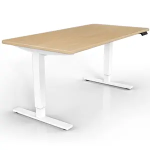 Dual motor computer desks 2 segments inversion ergonomic motorized electric adjustable Table sit stand desk frame