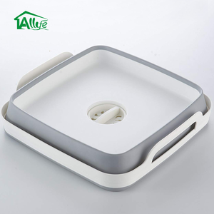 <span class=keywords><strong>De</strong></span> plástico plato bañera pequeña con desagüe plegable <span class=keywords><strong>comida</strong></span> filtros DishPan colador sobre el fregadero plato <span class=keywords><strong>escurridor</strong></span> - Product Image 3
