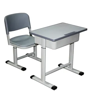 Presa di fabbrica di metallo scrivania sedia set adulti e bambini di scuola mobili
