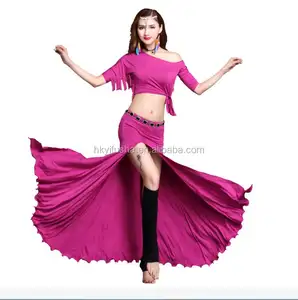 Sexy Full Skirted Suit Complete Dance 2pcs Set For Oriental Dance Practice