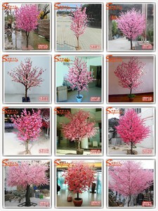 Albero Bonsai Artificiale di Fiori di <span class=keywords><strong>Ciliegio</strong></span> Giapponese Rosa in Tessuto per Decorazione - Product Image 6