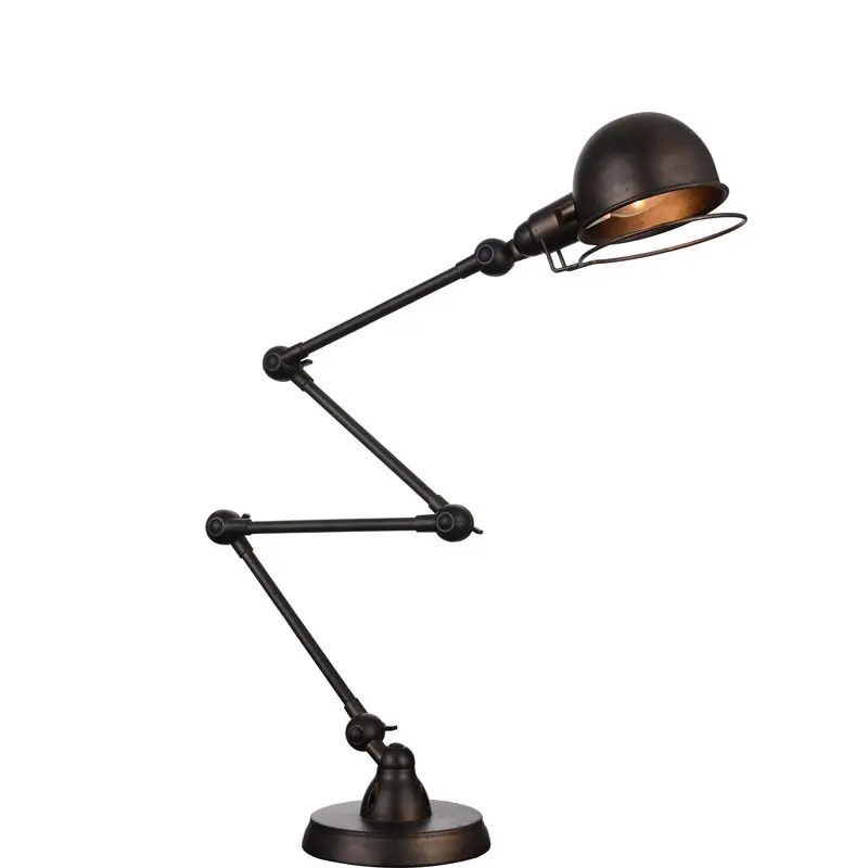 Zhongshan Unique Design Most Popular Vintage Loft Industrial Retractable Desk Light Black Metal Modern Led Table Lamp