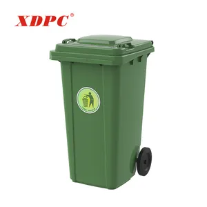 XDPC al aire libre de 140 litros de muebles de plástico de hdpe de residuos basura bin basura cubo de basura