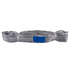 Sangle de levage en polyester gris de 4 tonnes, 4 m, 11 mm d'épaisseur, certifiée CE, ceinture <span class=keywords><strong>ronde</strong></span> sans fin - Product Image 2