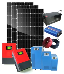 Sistema de armazenamento de energia solar, energia solar doméstica fora da grade 1kw