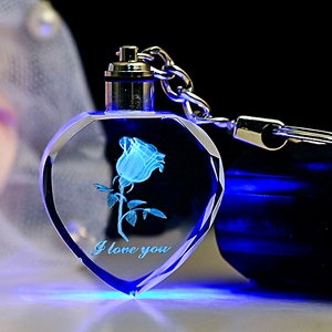 Llavero personalizado de diferentes formas, 3D, grabado láser, llavero con luz LED, foto de cristal, LED Acrílico - Product Image 6