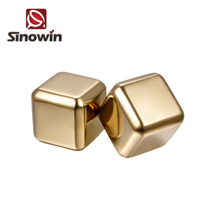 Oro color acero inoxidable whisky piedras cubos de hielo reutilizables escalofriante piedras - Product Image 1