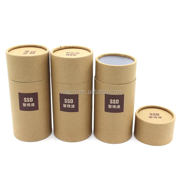 Promotional packing tube box kraft paper tube biodegradable tea paper tube biodegradable packaging