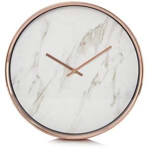 Decorative <strong>Marble</strong> Effect Wall <strong>Clock</strong> Reloj De Pared Modern Design for Indoor Glass Cover Wall <strong>Clock</strong> - Product Image 1