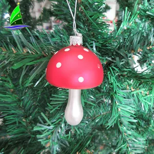 Ready-made goods , Mushroom Shape Glass Hanger Decorative Hanging Ornaments