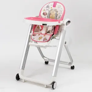 粉红色设计金属安全塑料婴儿用餐婴儿助推器高脚椅
