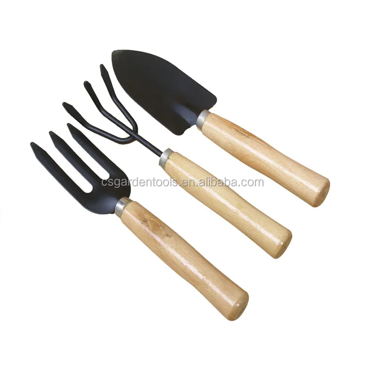 3 pieces cheap shovel rake mini set names garden tools