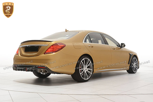 Punte di scarico del diffusore a labbro posteriore in carbonio stile B per auto Mercedes Bens W222 S63 - Product Image 2