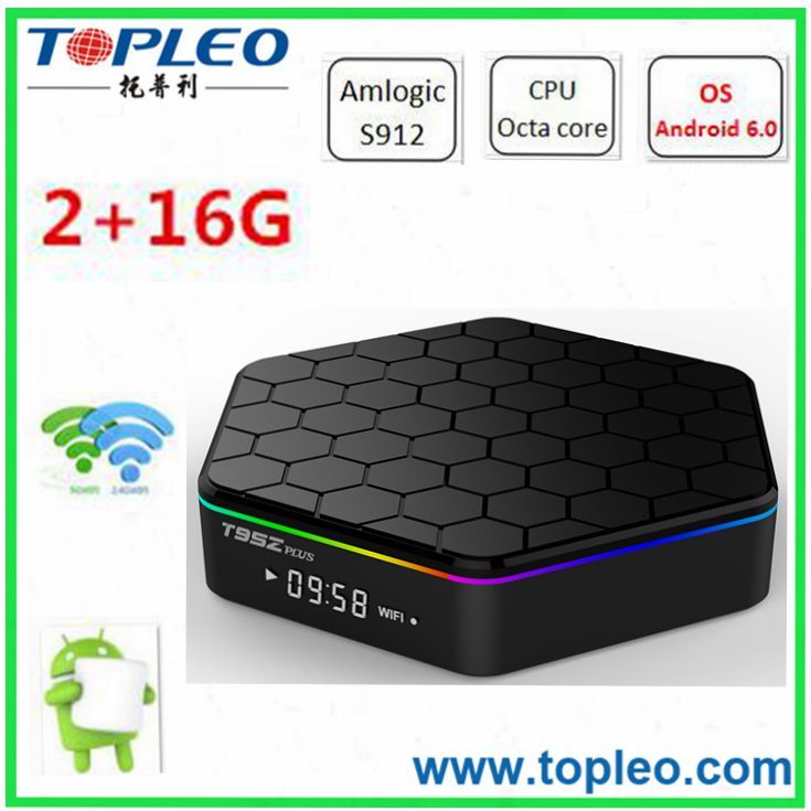 Muestra libre Amlogic S912 T95Z Plus Android 6.0 tv box HD TV Player 2 gb ram 16 gb rom kodi/xbmc preinstalado