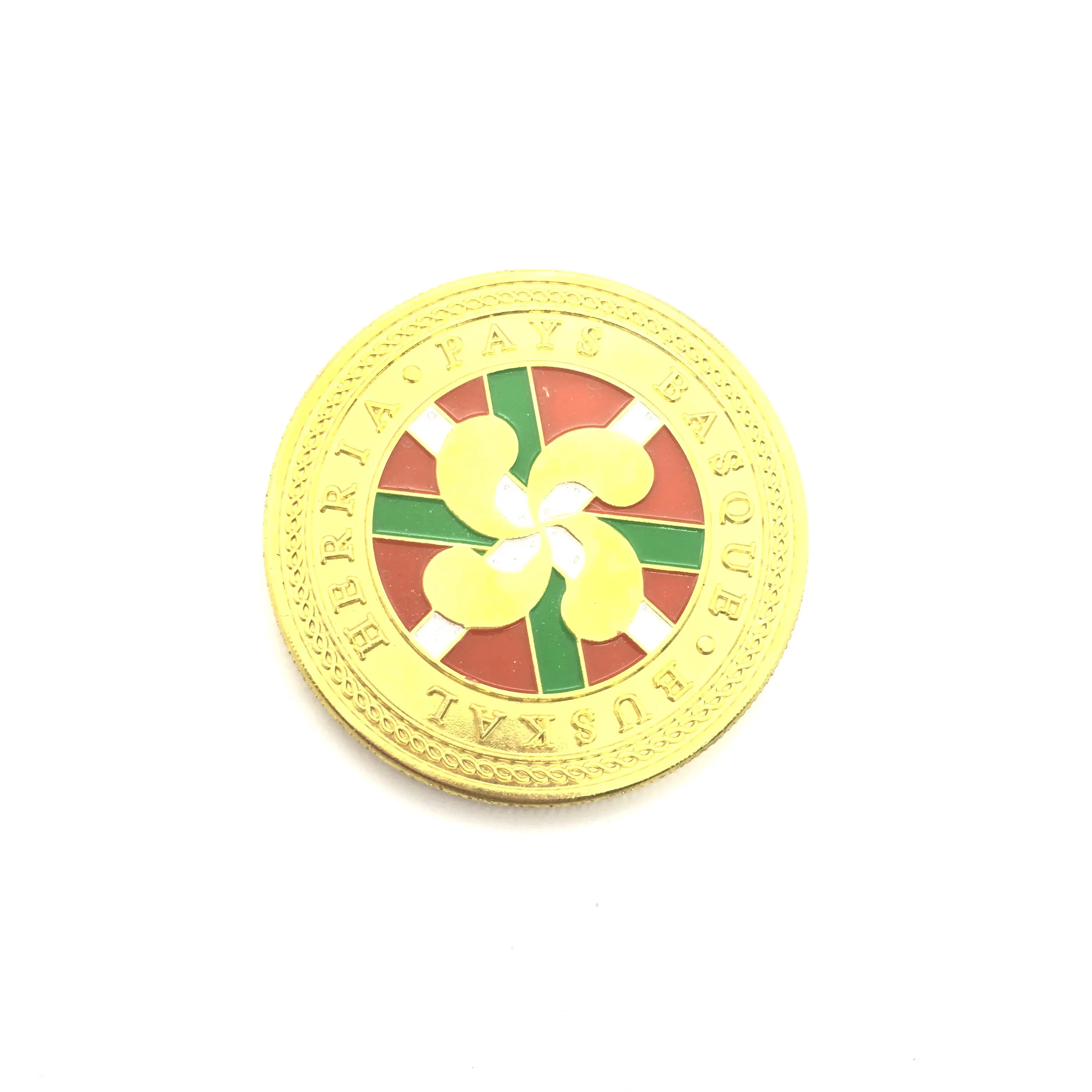 Professional OEM Items Die Cast Type Commemorative Gift Embossed 2D Gold Enamel Custom Souvenir Coin