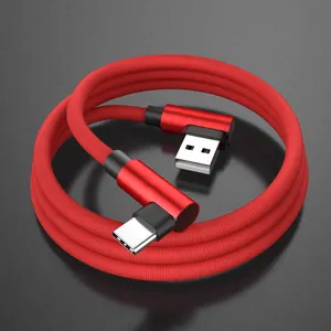 1 2 3 Meter 90 Derajat Kabel Pengisian USB Typc C Kabel untuk Huawei Kehormatan 10 Lite P9 P8 Lite y9 2019