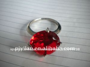 Elegante <span class=keywords><strong>rojo</strong></span> de cristal de la moda anillo de servilleta, de cristal de regalo, cristal de <span class=keywords><strong>diamante</strong></span> - Product Image 1