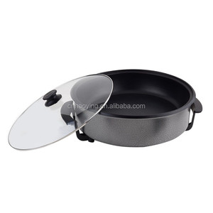 شواية كهربائية مستديرة ومقلاة بيتزا عالية الجودة مطلية بطلاء غير لاصق 42 واط - Product Image 2
