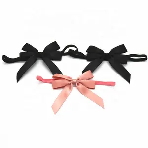 2023 Customizable Pre-Tied Satin Bowtie Adjustable Length Satin Bow Tie