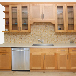 <span class=keywords><strong>Cucina</strong></span> Moderna <span class=keywords><strong>con</strong></span> Dispensa in Legno di Quercia, Mobili Base Senza Telaio, Armadi Non Rifiniti - Product Image 2