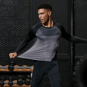 Mens <span class=keywords><strong>Camicia</strong></span> A Maniche Lunghe Plus Size Palestra Stretto Sport Fitness Top <span class=keywords><strong>Uomo</strong></span> Su Misura <span class=keywords><strong>Camicia</strong></span> di Fitness - Product Image 6