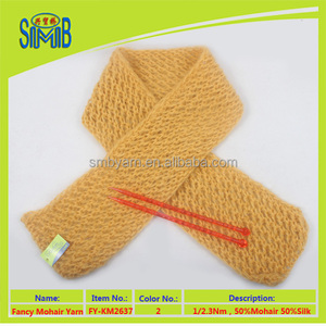 Hilo en madejas fancy cepillado lana de angora hilados de seda para tejer - Product Image 5