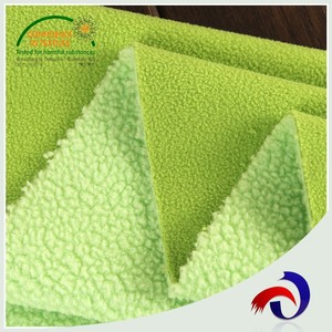 100% โพลีเอสเตอร์ Anti Pilling Micro Polar Fleece Bonded Sherpa ผ้าสำหรับเสื้อแจ็คเก็ตฤดูหนาว - Product Image 1