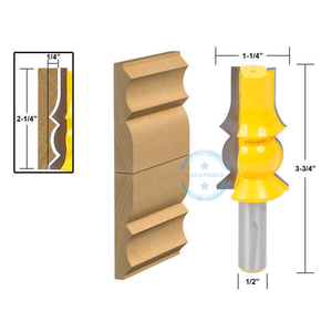 L-N101 Ensemble de 3 fraises à rainurer pour moulures - Fraises à rainurer pour bois avec tige de 1/2 pouce, fraises à rainurer pour le travail du bois - Product Image 2
