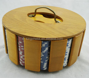 Ensemble de porte-jetons de poker en bois pour produits de jeu de casino en stock - Product Image 5
