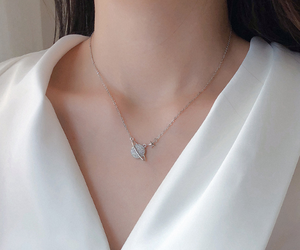 Argento sterling 925 Coreano semplice e temperamento stella e pianeta a forma di della collana del pendente delle donne - Product Image 1