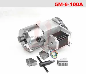 CNC Router parts 4th Axis Rotary Axis With Chuck For CNC Engraving Machine 5M-6-100A 3jaws