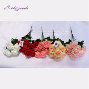 LF333-2 מוצרי מזל למכירה חמה בסיטונאי זול אדמונית זר פרחים לשיחול טקס חתונה קישוט משתה - Product Image 2