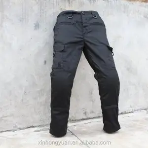 custom black cargo10 military tactical pants with knee pads