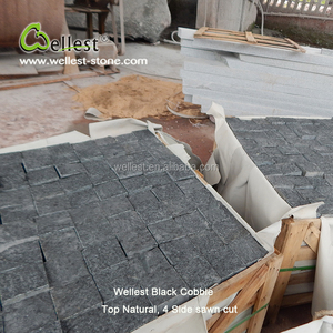 Pierre de galet de cube de granit noir gris foncé pour le patio et l'allée - Product Image 3