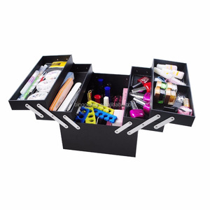 Leather Makeup Box Vanity Case Storage Organiser &amp; Cosmetic Bag - Product Image 2