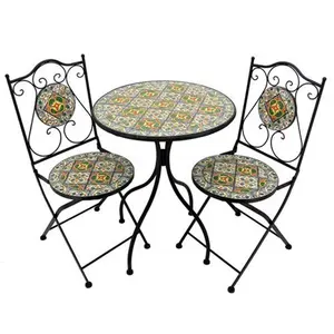 Mattonelle di mosaico Bistro Set Patio Esterno Mobili